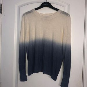 Banana Republic Blue + White Sweater w/ open back